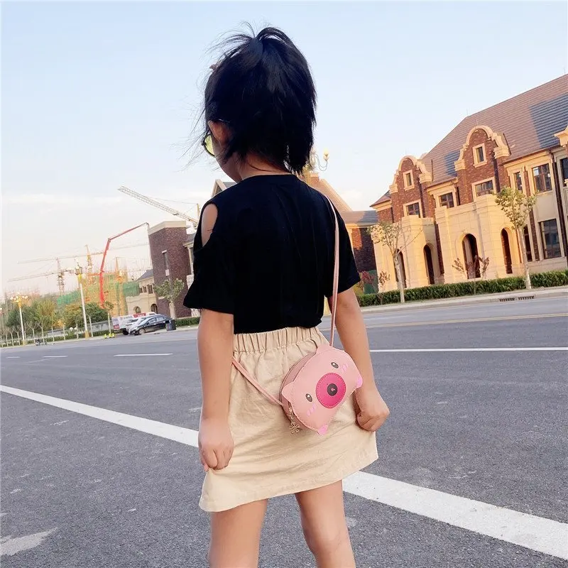 Cute Animals Baby Girls Shoulder Bag Pu Leather Children's Bag Small Crossbody Bags Fashion Mini Cartoon Coin Purses for Kids