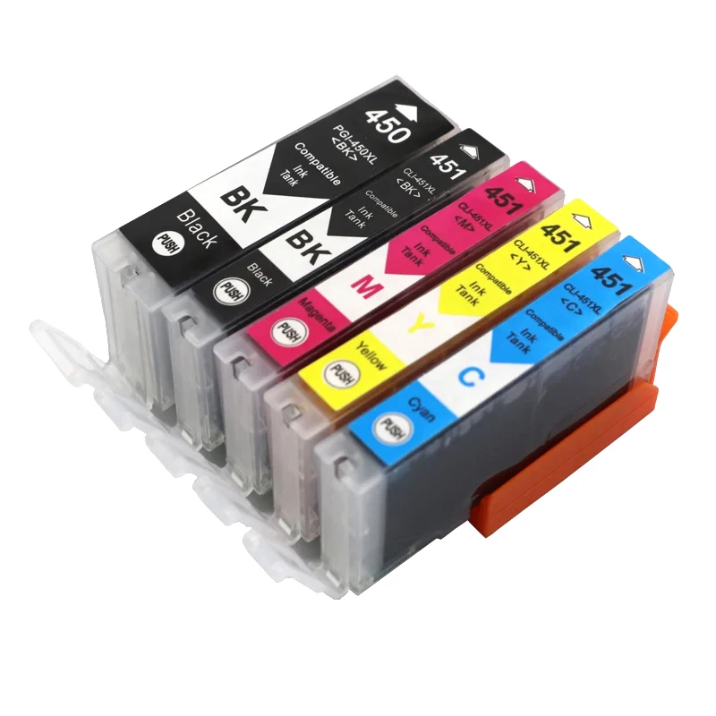 1/2/3/4set PGI-450 CLI-451 Compatible Ink Cartridge 450 451 For Canon PIXMA MG5440 MG5540 MG6340 MG6440 MG7140 Ip7240 MX924 Ink