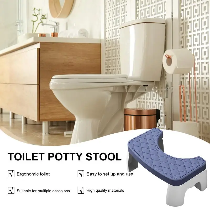 

1pcs Poop Stool Toilet Step Stool Non-slip Portable Capability Bathroom Potty Training For Home Adult Sturdy Squat Stool Chairs