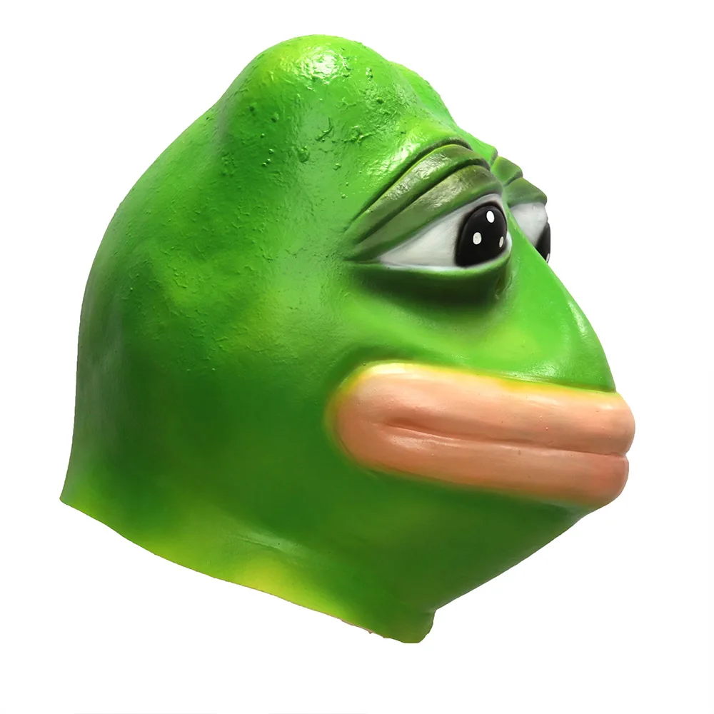 New Widowed Frog Funny Mask Latex Animal Headgear Frog Headgear Video Shooting Halloween Performance Props