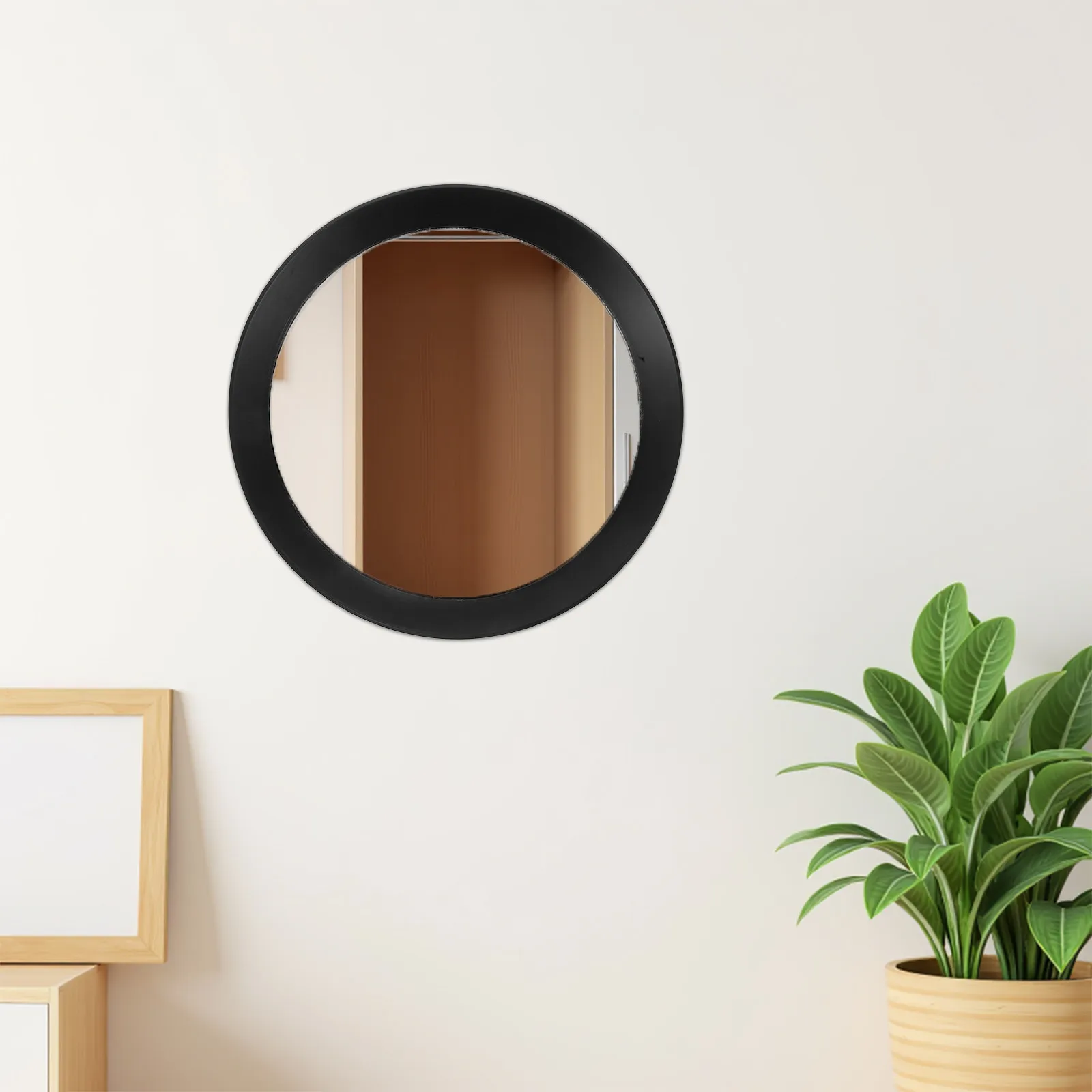 Wide Angle Convex Mirror Large Modern Decorative Wall Mirror for Bedroom Living Room Office Garage Enhance Lighting Creative
