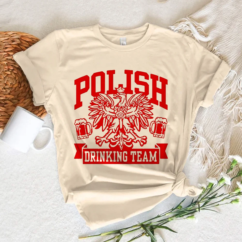 Poland t shirt women Y2K comic tshirt girl anime clothes