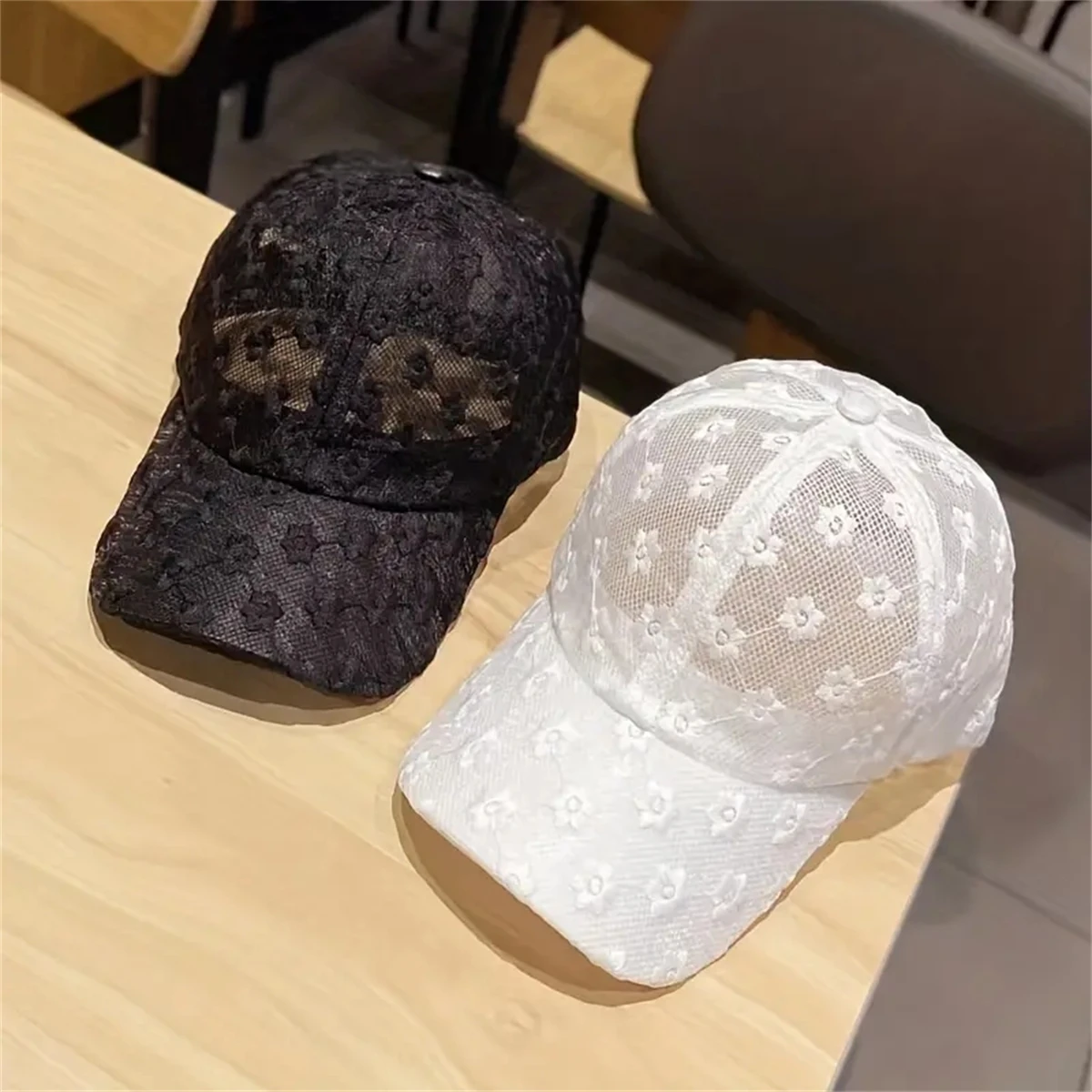 Ladies Flower Sun hat-uv-proof baseball hat spring and summer breathable outdoor sports and activities cap