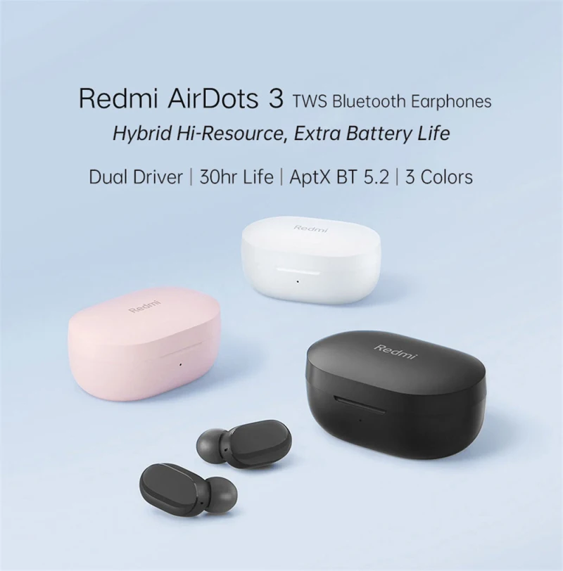 Xiaomi Airdots Pro3 auricolari Wireless sportivi con microfoni LED Power Display Headset Hifi Stereo Sound cuffie Bluetooth 5.2 TWS