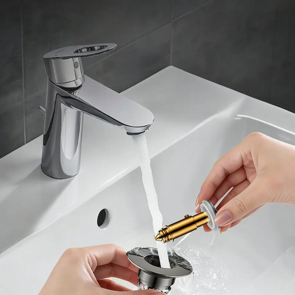 Universal Washbasin Bounce Plug Sink Drain Filter For For Qidianruri Bathroom Basin Sewer Strainer Brass ABS Replacement Part