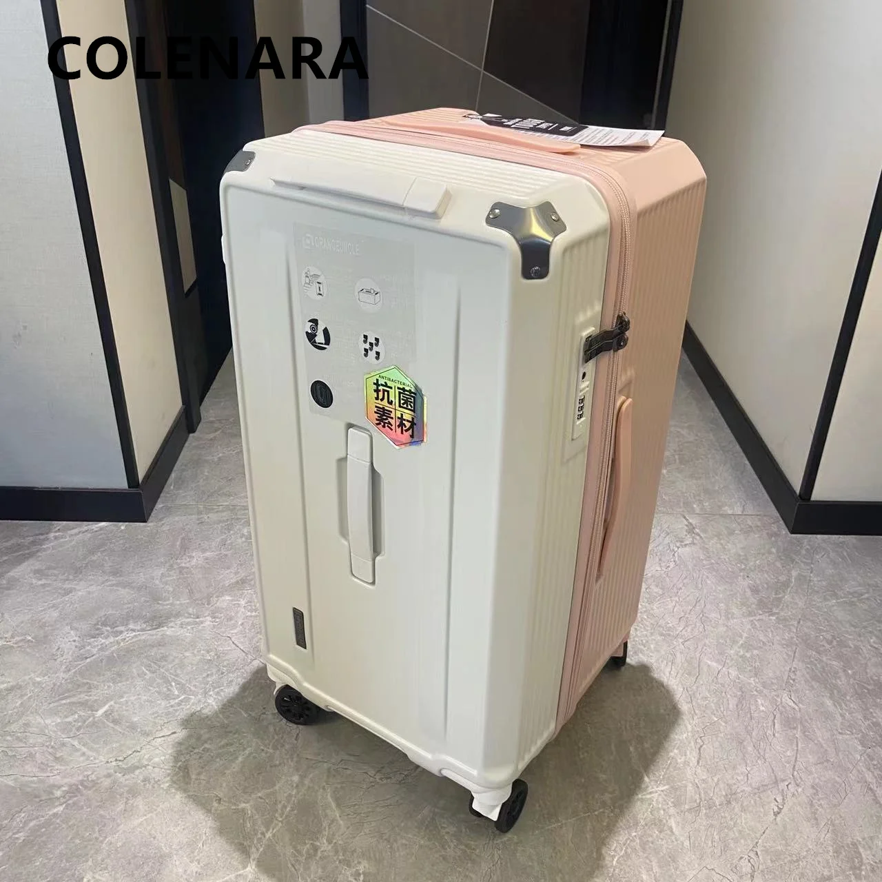 COLENARA Luggage Travel Bag Large-capacity Trolley Case ABS + PC Boarding Box Women's Password Box Men's Rolling Suitcase