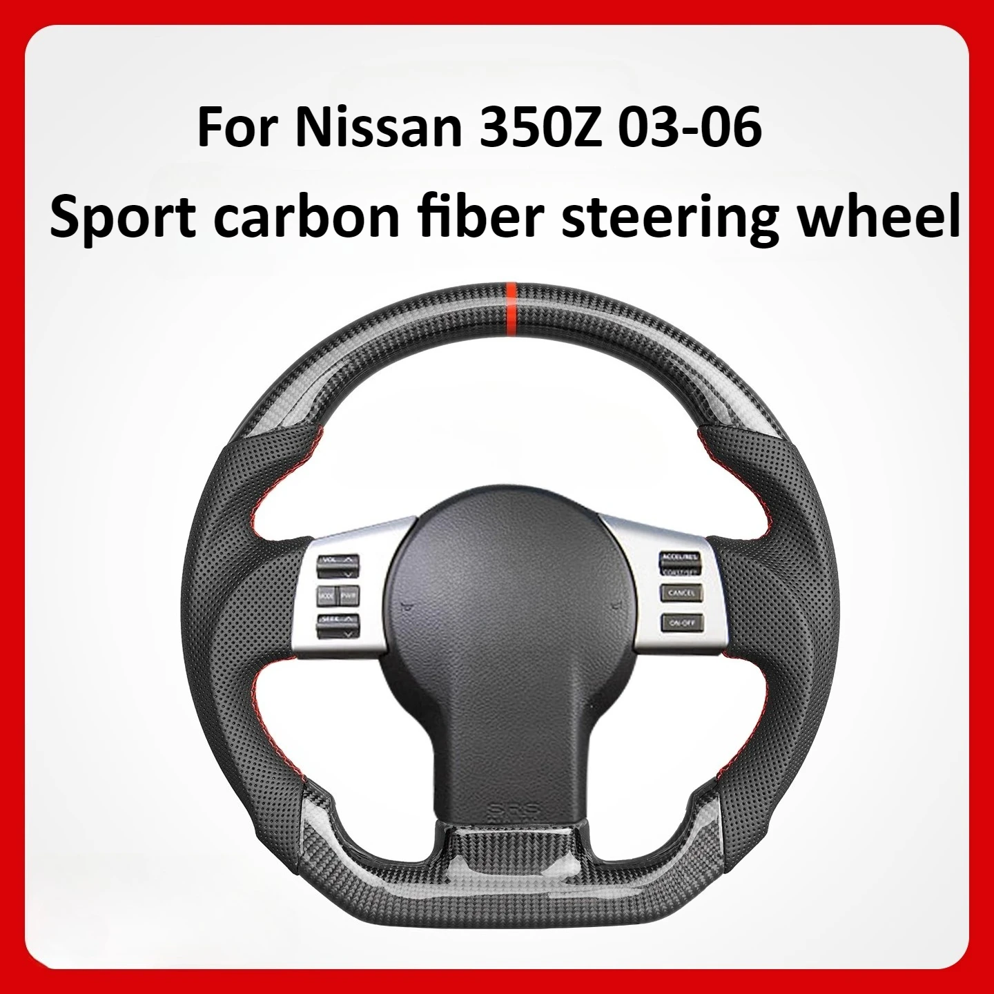 

For Nissan 350Z/Infiniti FX35/G35 sports car full leather carbon fiber steering wheel modification accessories