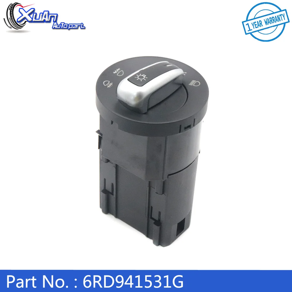 XUAN Fog Lamp Headlight Switch Button 6RD941531G For Audi A4 8E B6 TT 8N Transporter T5 For Volkswagen Polo 6R Jetta Passat Golf