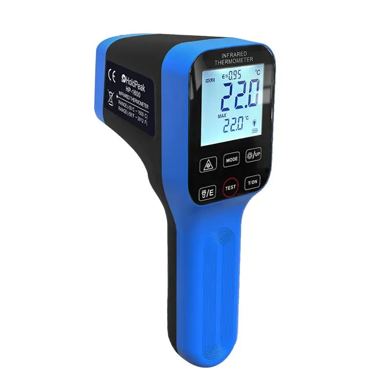 B01C-Infrared Thermometer -58°F-2912°F(-50°C - 1600°C) Handheld Non Contact IR Thermometer For Industrial HVAC Forge Metal Smelt