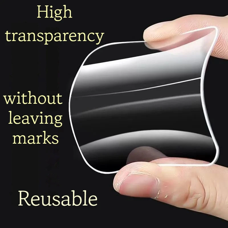 10-100PCS Acrylic Traceless Strong Double Sided Sticker Transparent Nano Double Sided Tape High-Viscosity Insert Row Fixed Patch