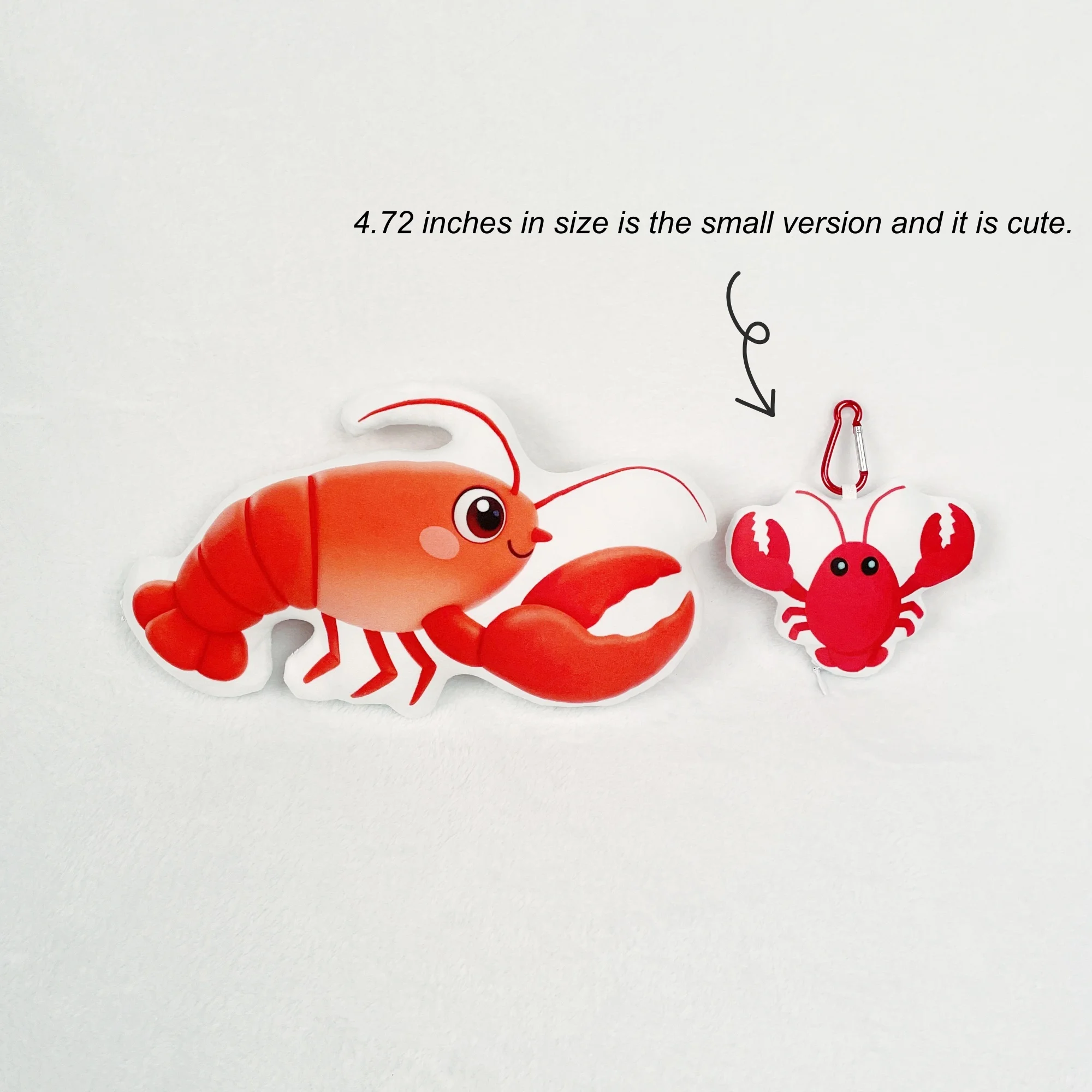 Lobster throw pillow, custom shrimp plush toy cushion, open claw Lobster