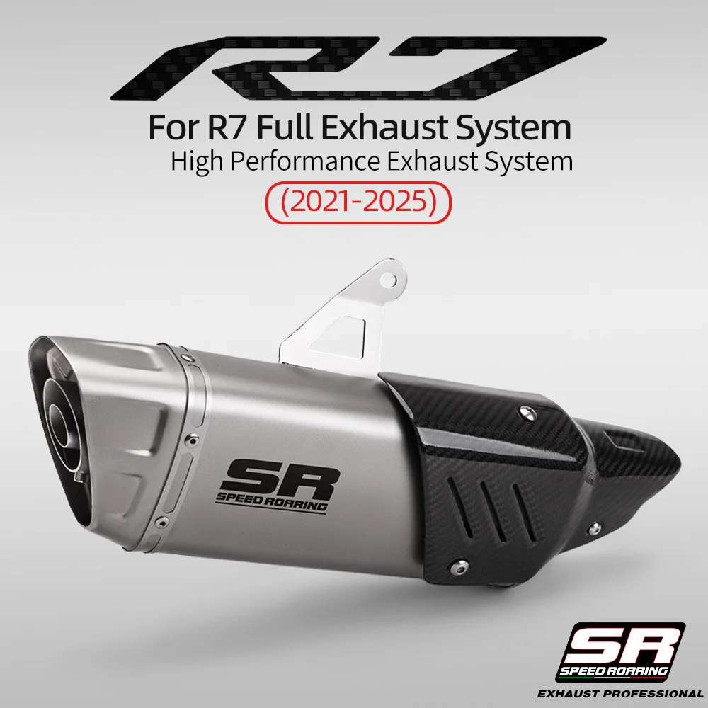 

For YZF-R7 R7 Motorcycle Exhaust System Stainless Steel Muffler Carbon Fiber Cover 51mm Interface Slip-On Modified Tail Pipe Kit