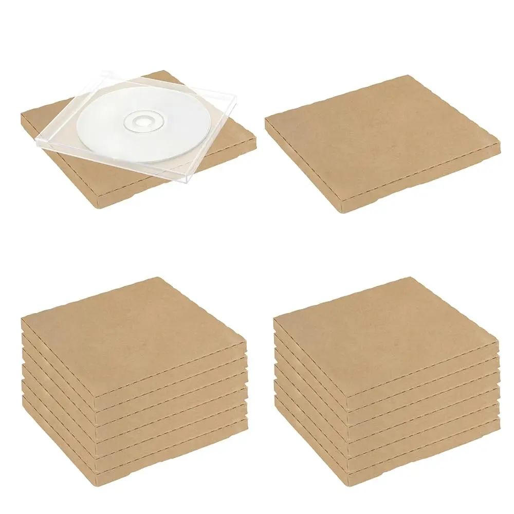 

25 шт. почтовых коробок для CD, 4,96 x 5,7 x 0,47 дюйма, коричневые почтовые коробки для CD, гофрированные почтовые пакеты, для переезда и отправки почты