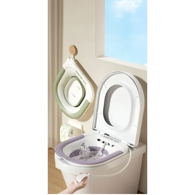 Folding Toilet Sitz Bath Pregnant Women Special Wash Basin Bath Tub Soaking For Pregnant Women Hemorrhoid Patient Care Basin