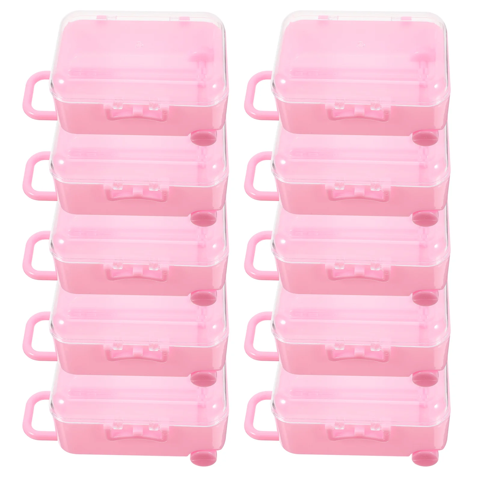 

12 Pcs Suitcase Wedding Candy Box Favors Mini Suitcases for Party Pink Plastic Boxes Travel