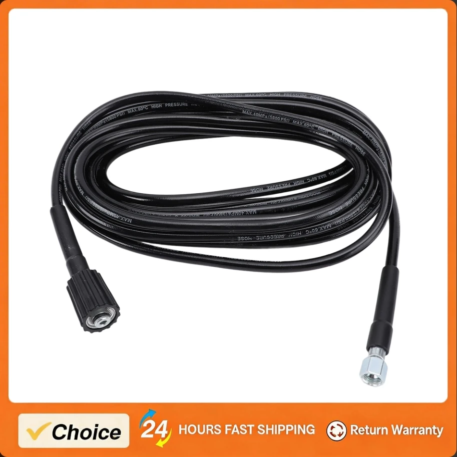 

High Pressure Water Hose Replacement Power Washer Extension Hose for Car Washing Wearproof Rubber Metal Connector