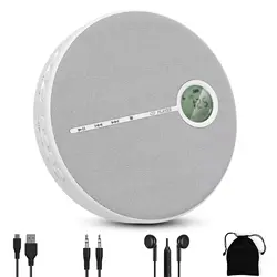 Rechargeable Portable Bluetooth CD Player, Compact Music CD Disc Player for Car/Travel, Home Audio  with Stereo Speaker