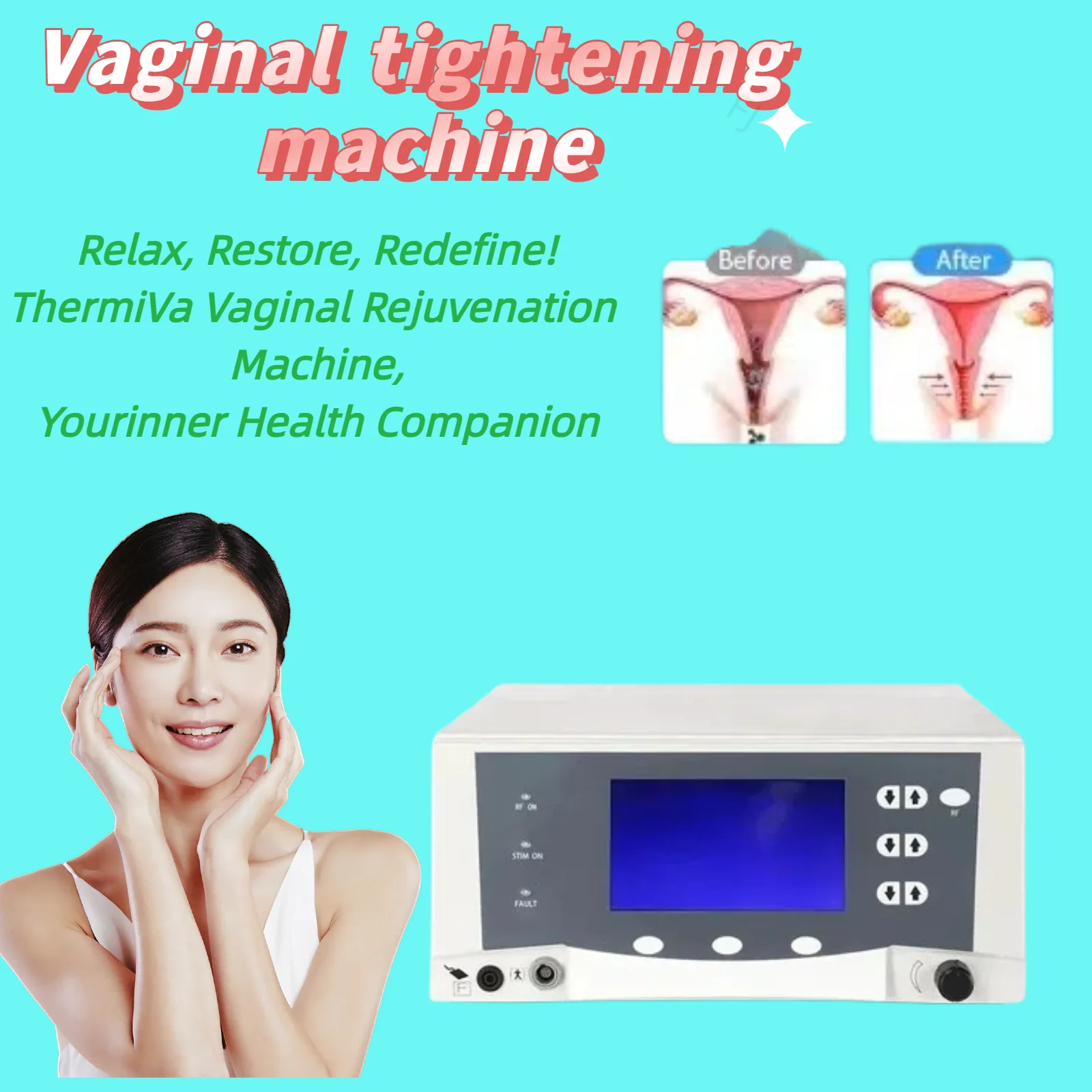 

Females Private Care Treatmen Vagainal Tightening Equipment Vaginal RF Rejuvenation Thermiva RF Beauty Machine 2025