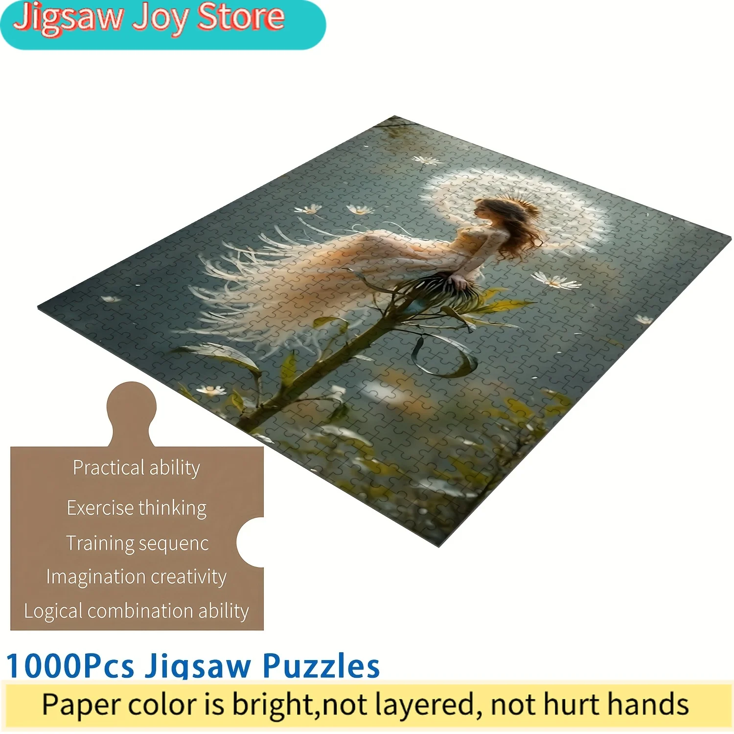 

Картина-пазл «Фея-одуванчик», устойчивая к воде и царапинам, большой размер, подходит для дня рождения