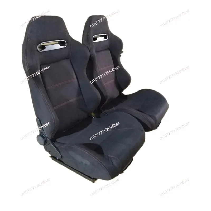 Universal Car Racing Seat Adjustable Double Slider Double Recliner Suede Fabric Sports Seat view 5