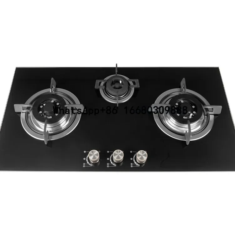 

Built-in 3 Burner Hob Gas Stove Glass Top Gas Cooktop Gas Stove