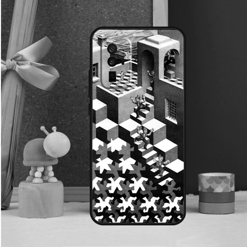 Escher Staircases Case For POCO X6 Pro X3 X4 X5 M6 Pro F5 F3 M5s Xiaomi 13T Pro 11T 12T 12 13 14 Ultra Cover