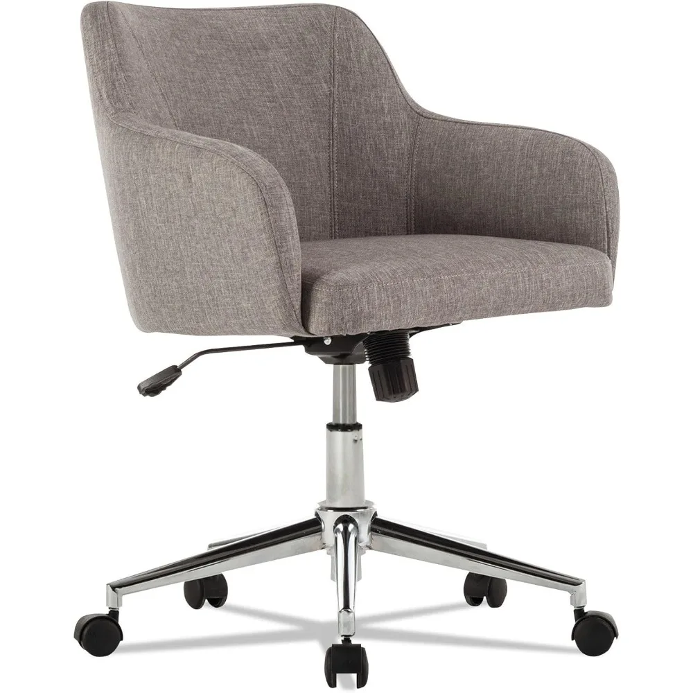 ALECS4251 Captain Series 17.5 in. - 20.5 in. Mid-Back Chair with 275 lbs. Capacity - Gray Tweed