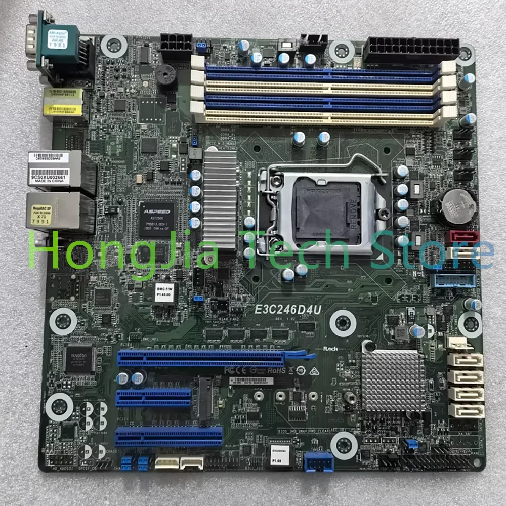 

E3C246D4U для серверной материнской платы ASRock с поддержкой DDR4 Xeon E-2100/2200 LGA1151 ECC IPMI, высокое качество