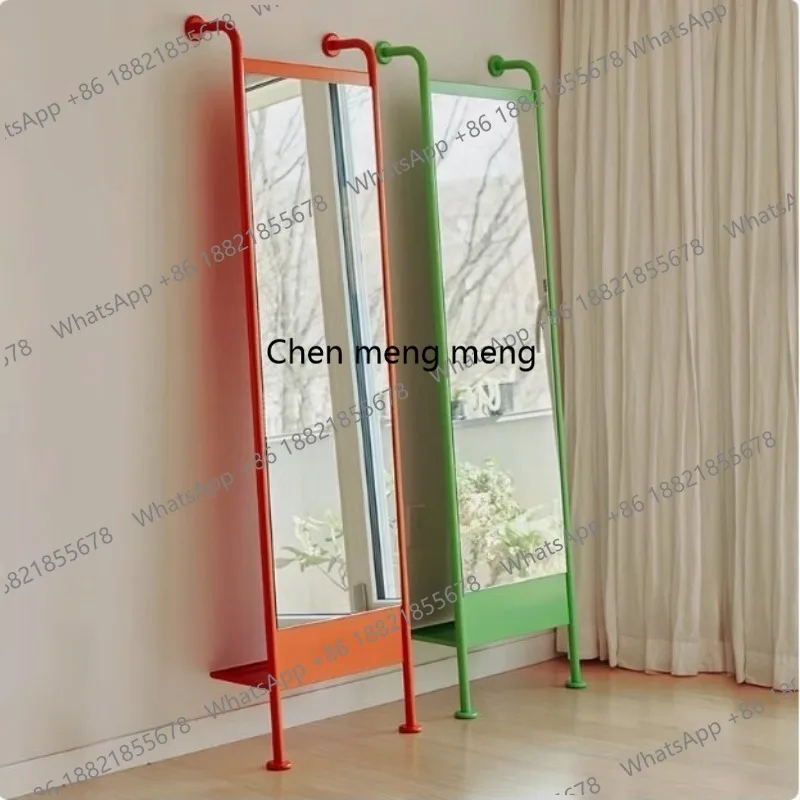 

Full body full-length mirror home living room bedroom against the wall retro clothing store floor-to-ceiling fitting mirror
