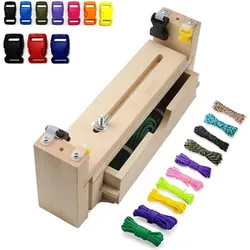 Bracelet Maker Making Kit Upgraded Version 10 Paracord DIY Hand Knitting Bracelet Braiding Tool with 2 Clamp and Storage Box