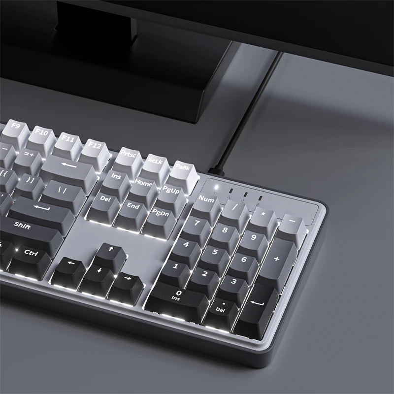 ZIFRIEND ZT104 Gasket Structure Mechanical Keyboard 104 Keys Wired Keyboard Type-C USB Support Hot Swap LED Gaming Keyboard