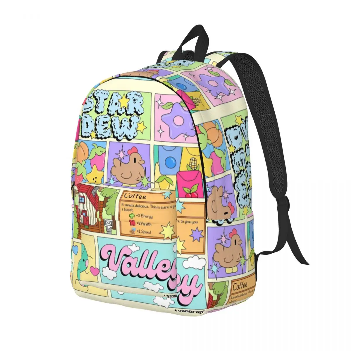 Stardew Valley Ransel Remaja Tas Kerja Pelajar Olahraga untuk Tas Kanvas Laptop Pria Wanita