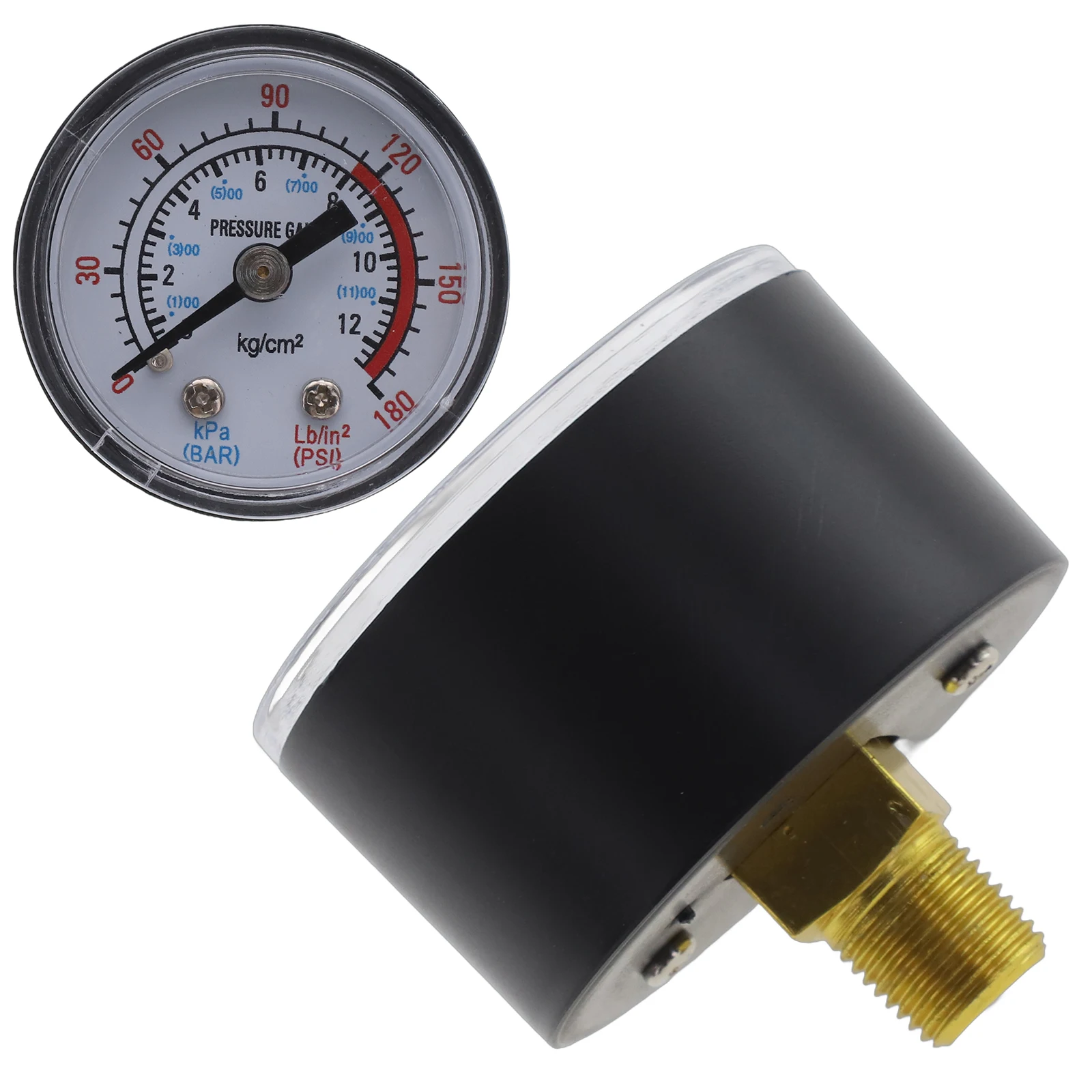 Y40 Y50 0-180 PSI Pressure Gauge Compatible with For Air Compressor Units Featuring Copper Plastic or Iron Construction