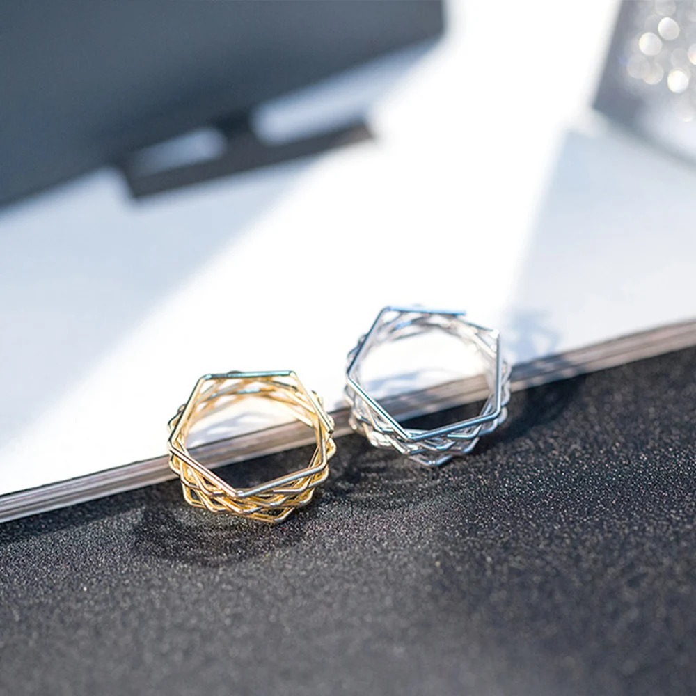Europe and the United States hot selling punk style simple gold ring jewelry high-grade high-grade fashion jewelry