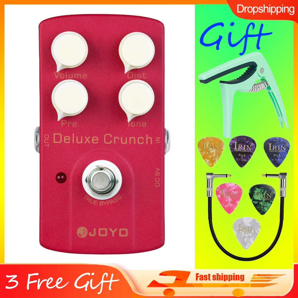 

JOYO JF-39 DELUXE CRUNCH Distortion Effect Pedal Present Modern High-gain Amps or Vintage Tube Distortion Sound For Guitar Pedal