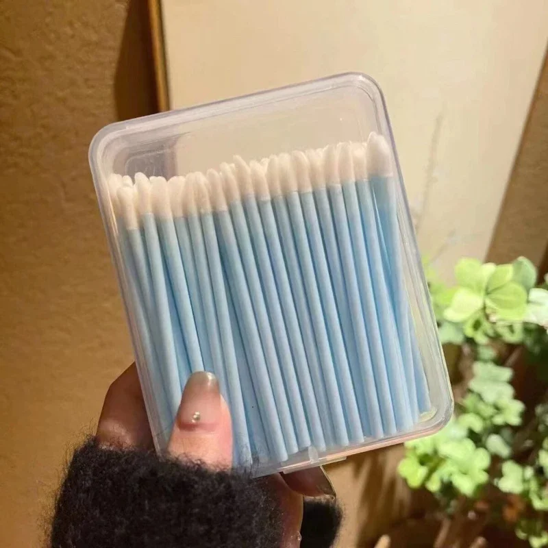 50/100 個使い捨てリップブラシメイクアップツール中空リップワンドナイロンリップグロススティックアプリケーター口紅ワンドセット化粧品ツール