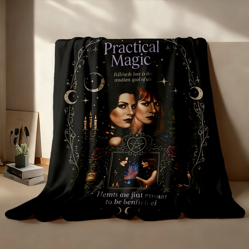 Owens Sisters Flannel Blanket, Witchy Graphic Cozy Blanket, Halloween Movie Flannel Throw 2026, Sisters Gift for, Vintag