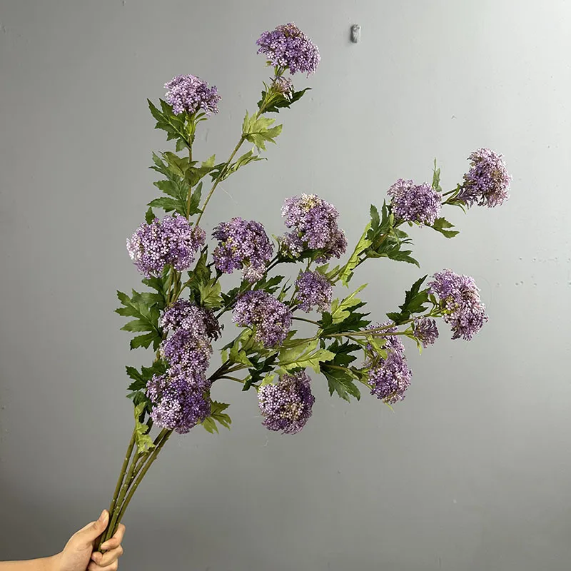 4/5 Stück Künstliche 6-köpfige Holz-Hortensienzweige, Kunstblumen aus Plastik, Rosa Schneeball-Simulationsblumen für Hochzeits- und Hallendekoration – Detail 10