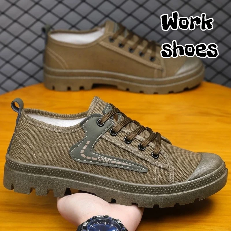 

New Men's Work Hiking Shoes Tactical Trekking Sneakers Breathable Comfortable Mountain Climbing Vulcanized Shoes for Outdoor Men