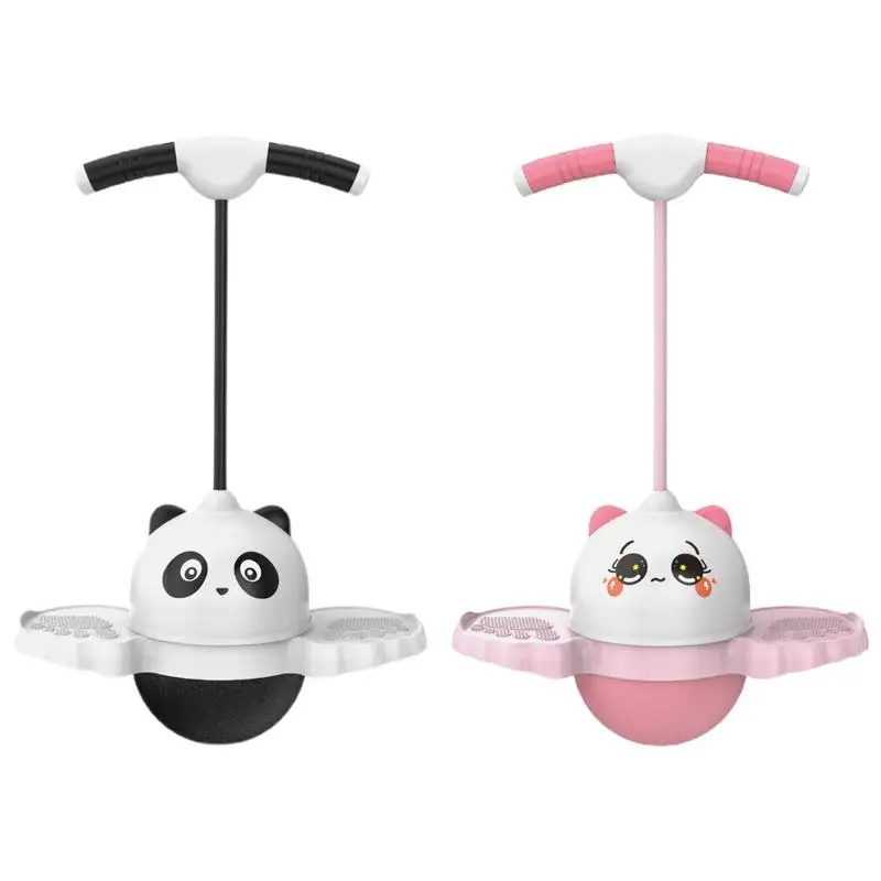 Kids Pogo Stick Cute Anti-Slip Jumping Toy With Easy Grip Handle Fitness Exercise Kindergarten Bouncing Ball For Balance Ability