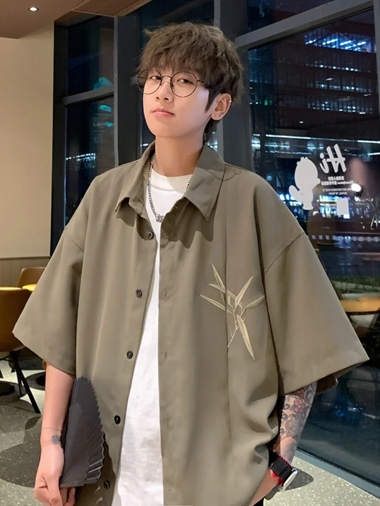 

Новая китайская летняя мужская футболка из ледяного шелка с коротким рукавом, тонкая, свободная, с рукавом до локтя, премиум-класса