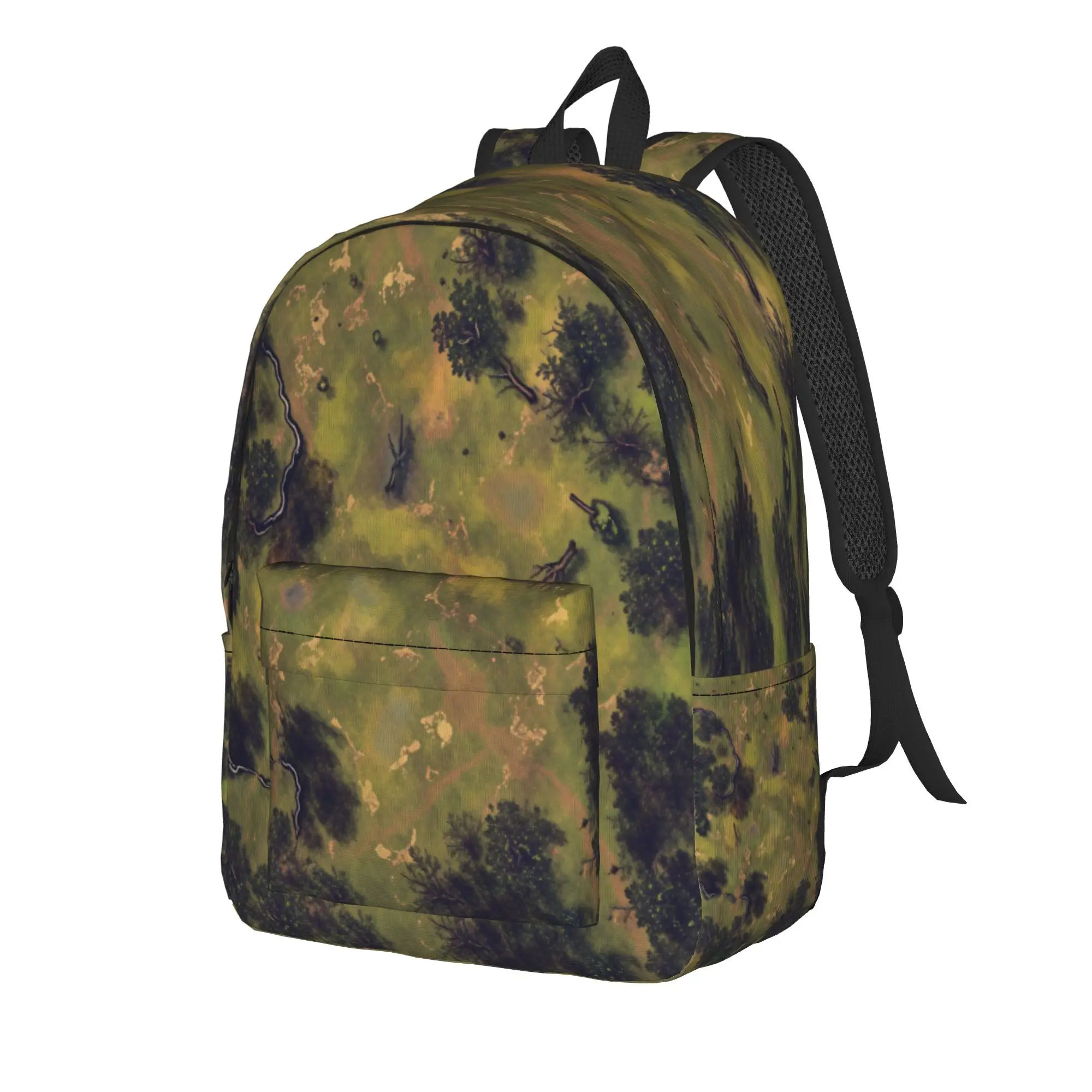 Grass Battlemat Grassland Land Greenery Backpack Unisex  Big Backpacks Polyester Cool High School Bags Travel Design Rucksack