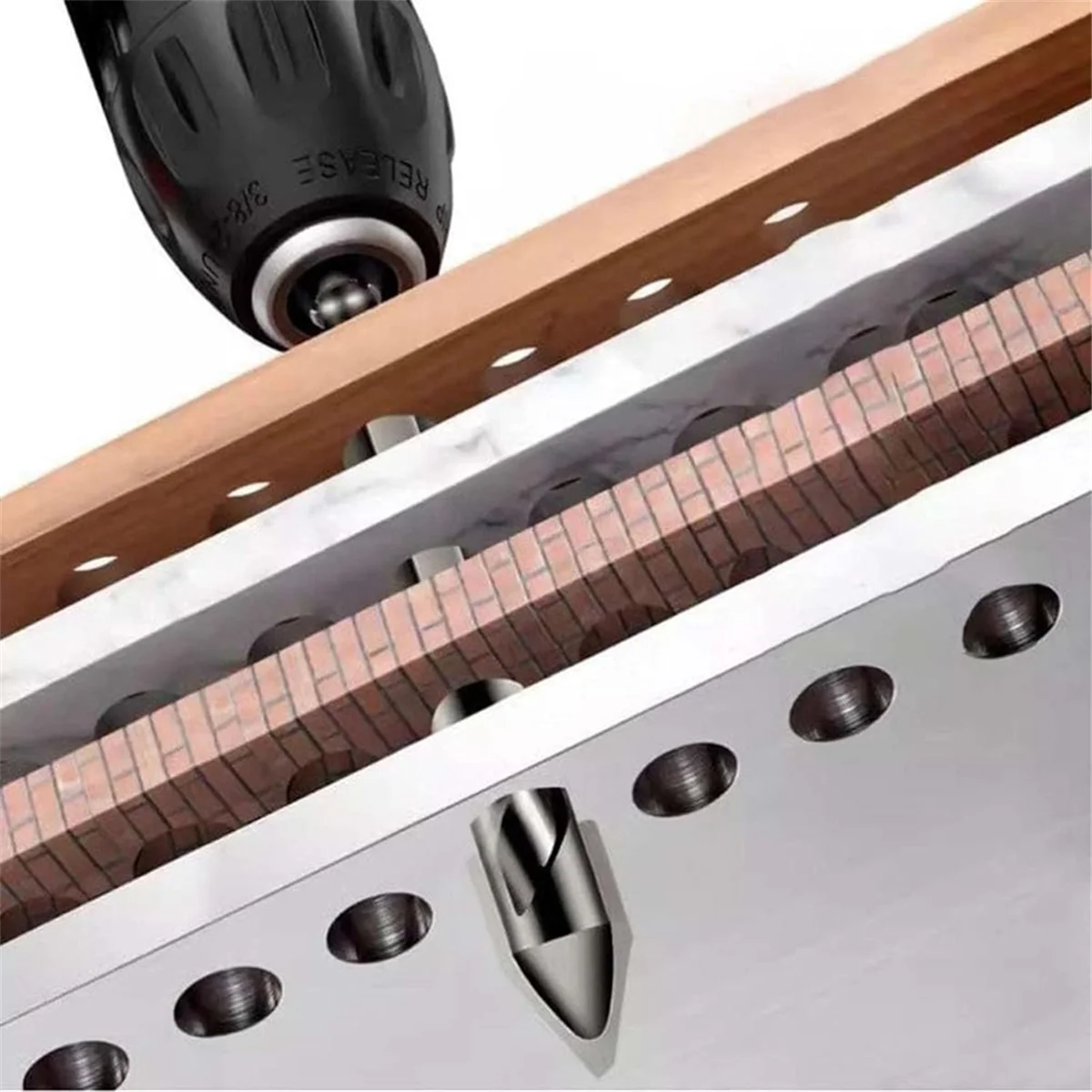High-Strength Eccentric TwistDrill Bit, 8Pcs High Strength Oblique Head Eccentric Drill Bit, for Glass/Tile/Wood
