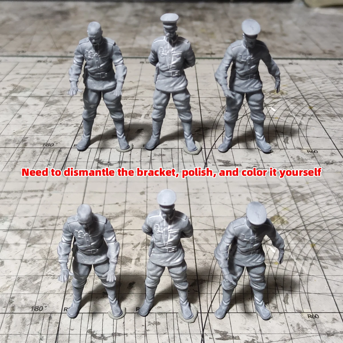1/35 1/48 1/72 Maßstab Modellbausatz 3D Harz Miniatur-Soldatenfiguren Sowjetische Offiziere bei einem Treffen Unbemalt Unmontiert Diorama – Detail 4