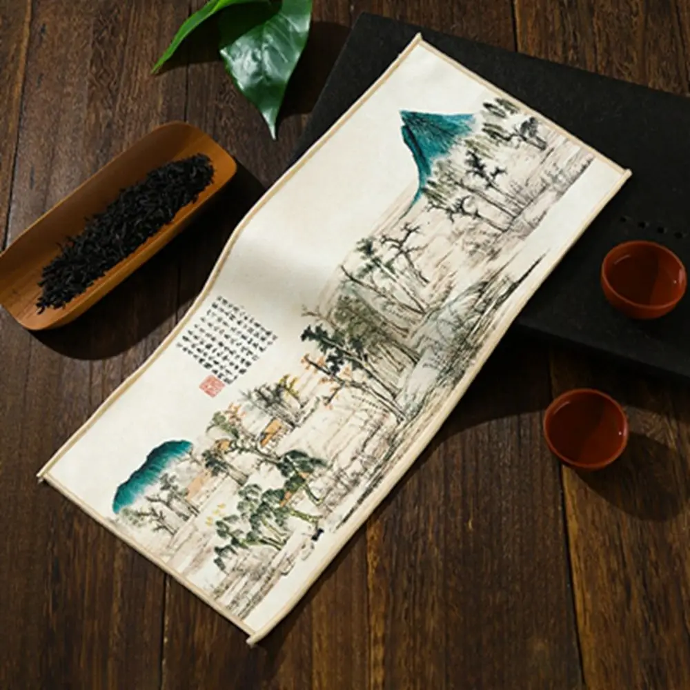 

Chinese Painted High-end Professional Table Cleaning Household Tea Towel Rag Tea Napkin Table Mats