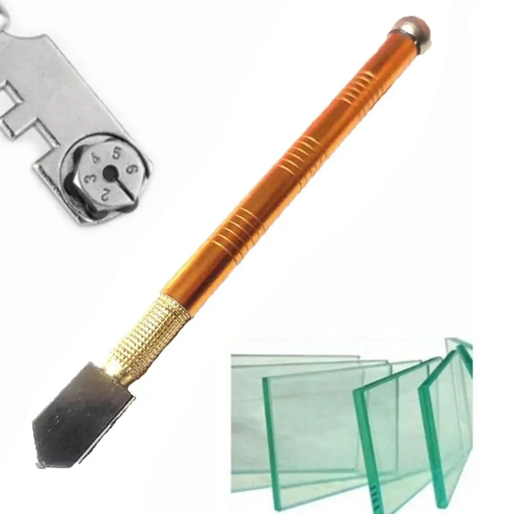 Tagliavetro diamantato Tagliapiastrelle in ceramica manuale Utensile da taglio per vetro da 5-12 mm Manico antiscivolo
