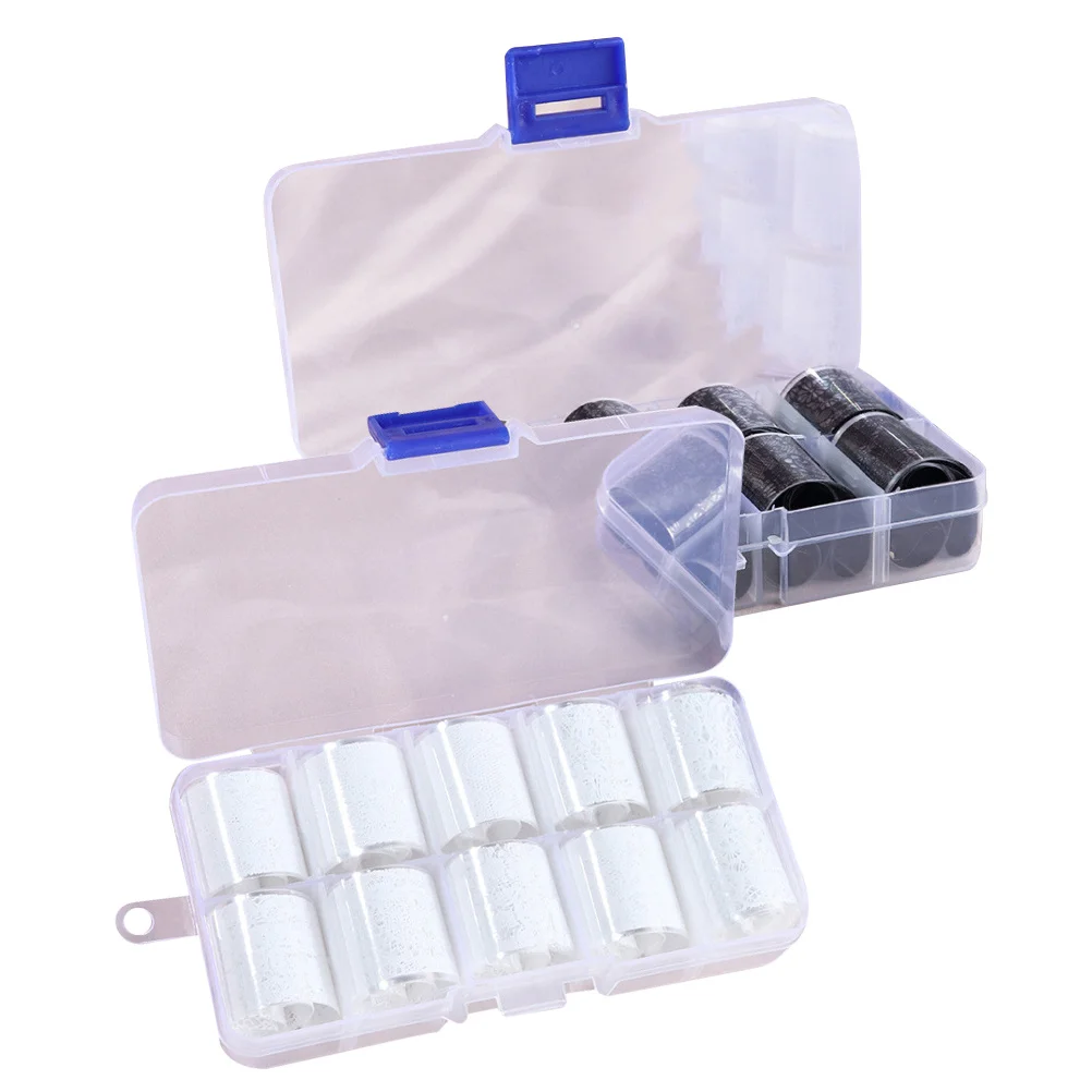 ملصقات أظافر دانتيل DIY 20 لفة باللون الأسود والأبيض وصناعة متقنة ومظهر جذاب وسهل تطبيق حفلة رقائق الضغط #6