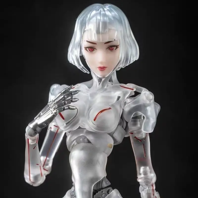 

Фигурка Bone Workshop 1/12 AI Agent Lady, прозрачное механическое тело, подвижные суставы, настольное украшение, подарок