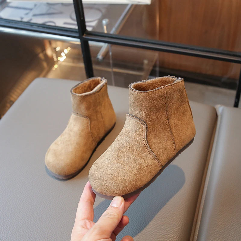 الخريف الشتاء طفل الفتيان الفتيات الثلوج الأحذية في الهواء الطلق الدافئة أفخم الأطفال أحذية لينة وحيد المضادة للانزلاق أحذية الرضع طفل أطفال الأحذية