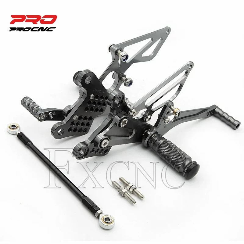 

For Kawasaki Ninja 600/ZX6R/ZX636 2009-2020 2019 Motorcycle RearSet Footrest Footpeg CNC Adjustable Aluminum Pedal Foot Peg